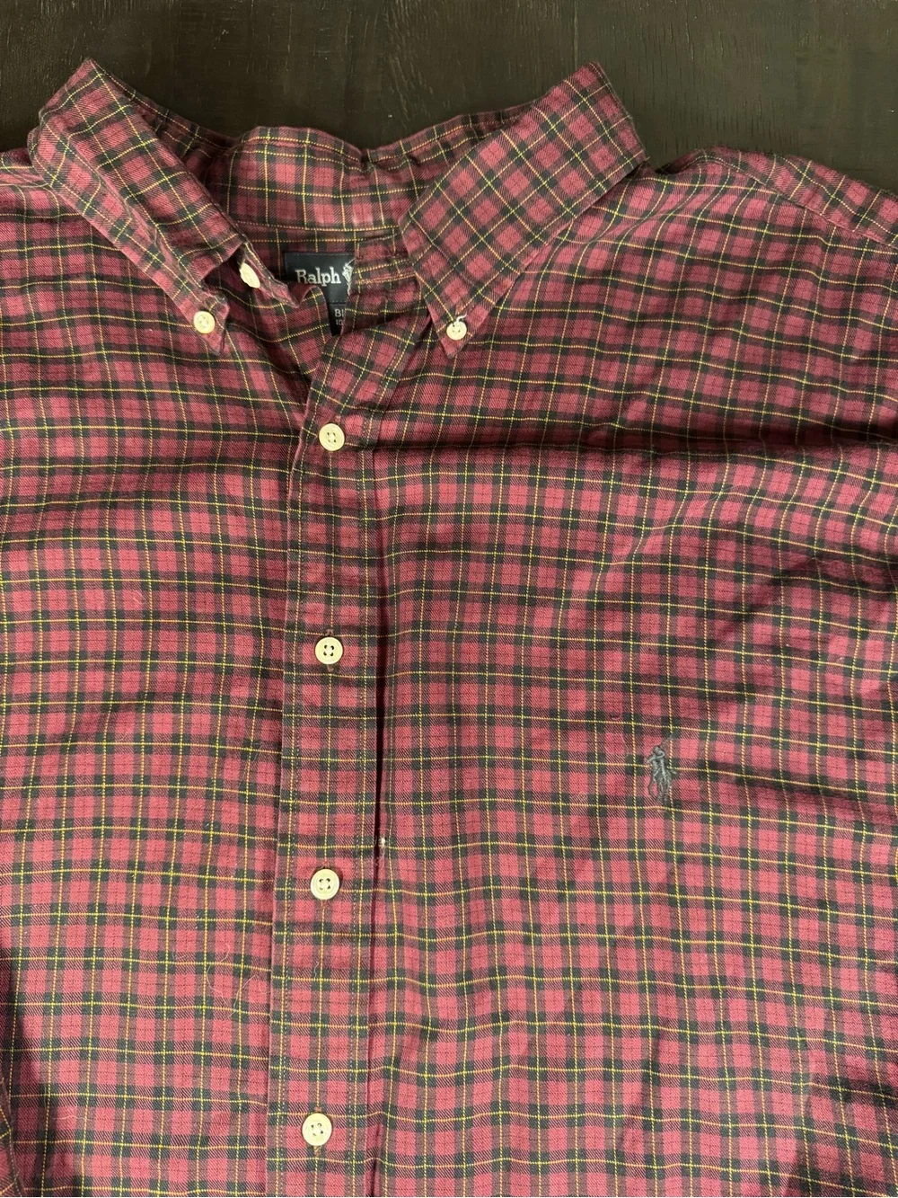 Polo Ralph Lauren Red and Black Plaid Button Up Shirt Big and Tall 3XLT